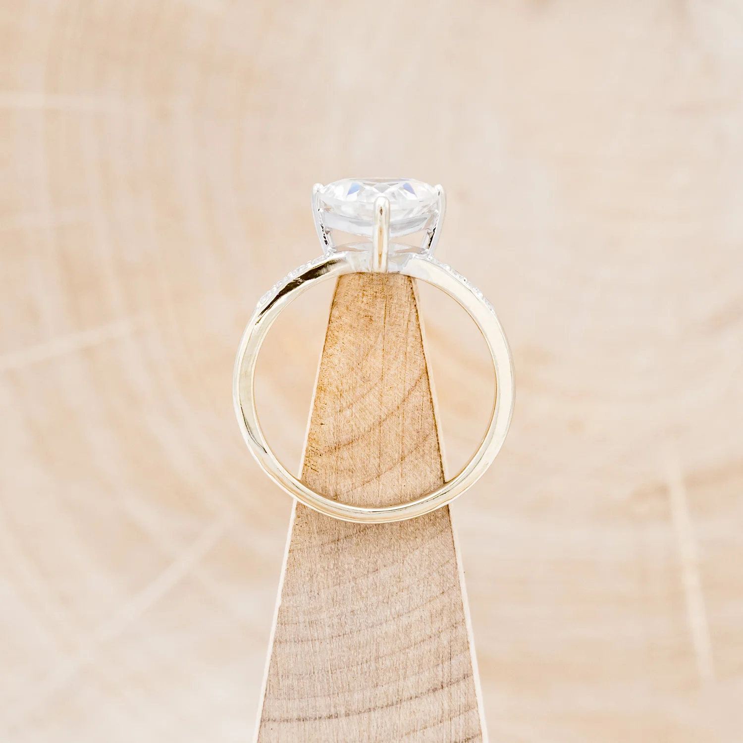 "PIPER" - TRILLION CUT MOISSANITE ENGAGEMENT RING WITH DIAMOND ACCENTS - Image 12