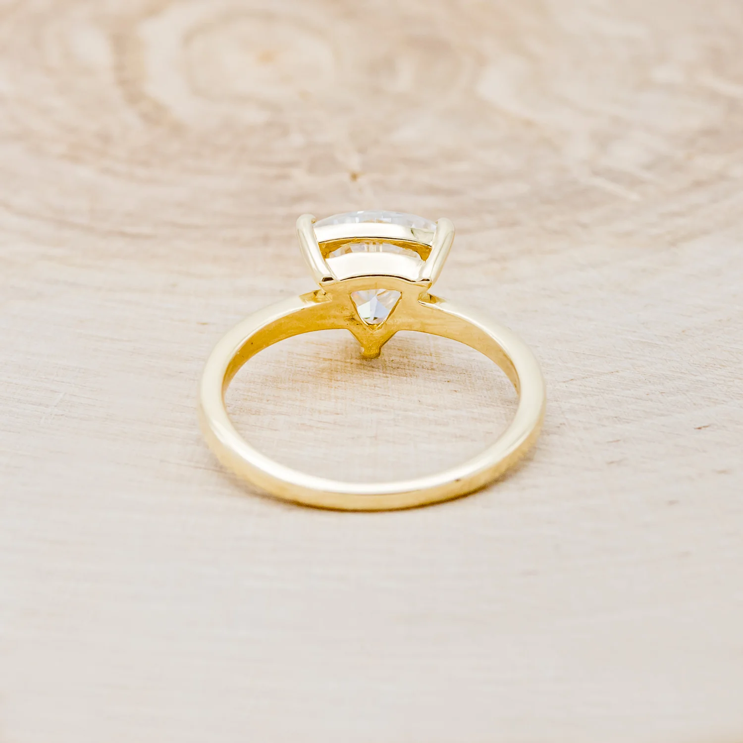 "PIPER" - TRILLION CUT MOISSANITE ENGAGEMENT RING WITH DIAMOND ACCENTS - Image 16