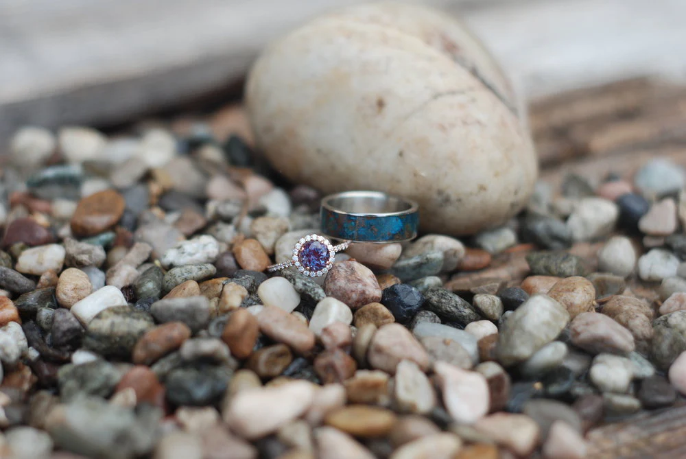 "RAINIER" - PATINA COPPER WEDDING BAND - Image 12