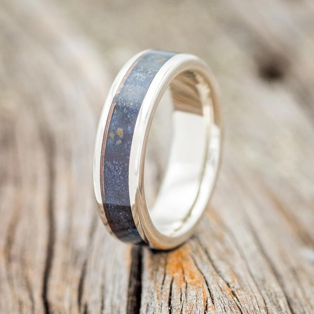 "RAINIER" - PATINA COPPER WEDDING BAND - Image 4