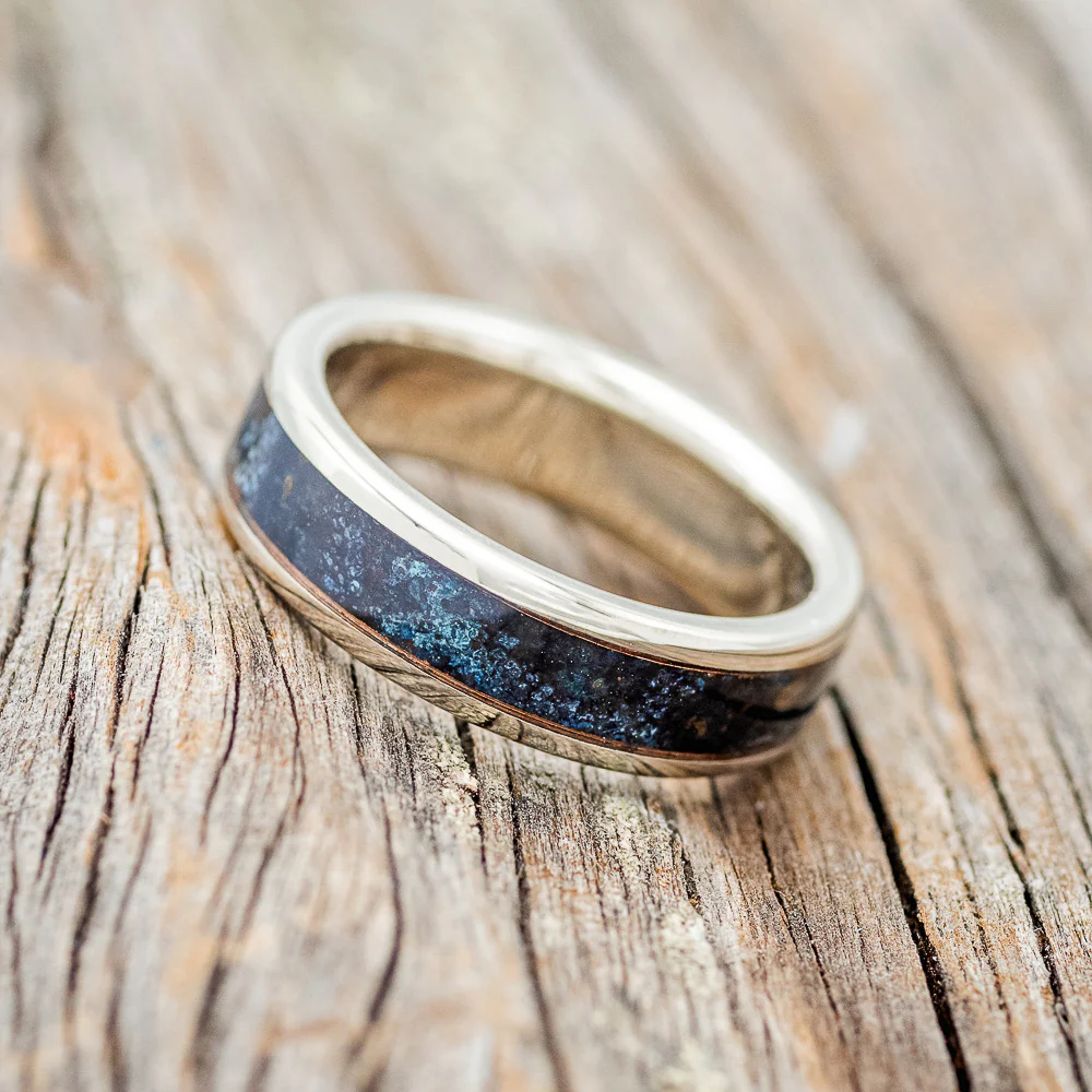 "RAINIER" - PATINA COPPER WEDDING BAND - Image 5