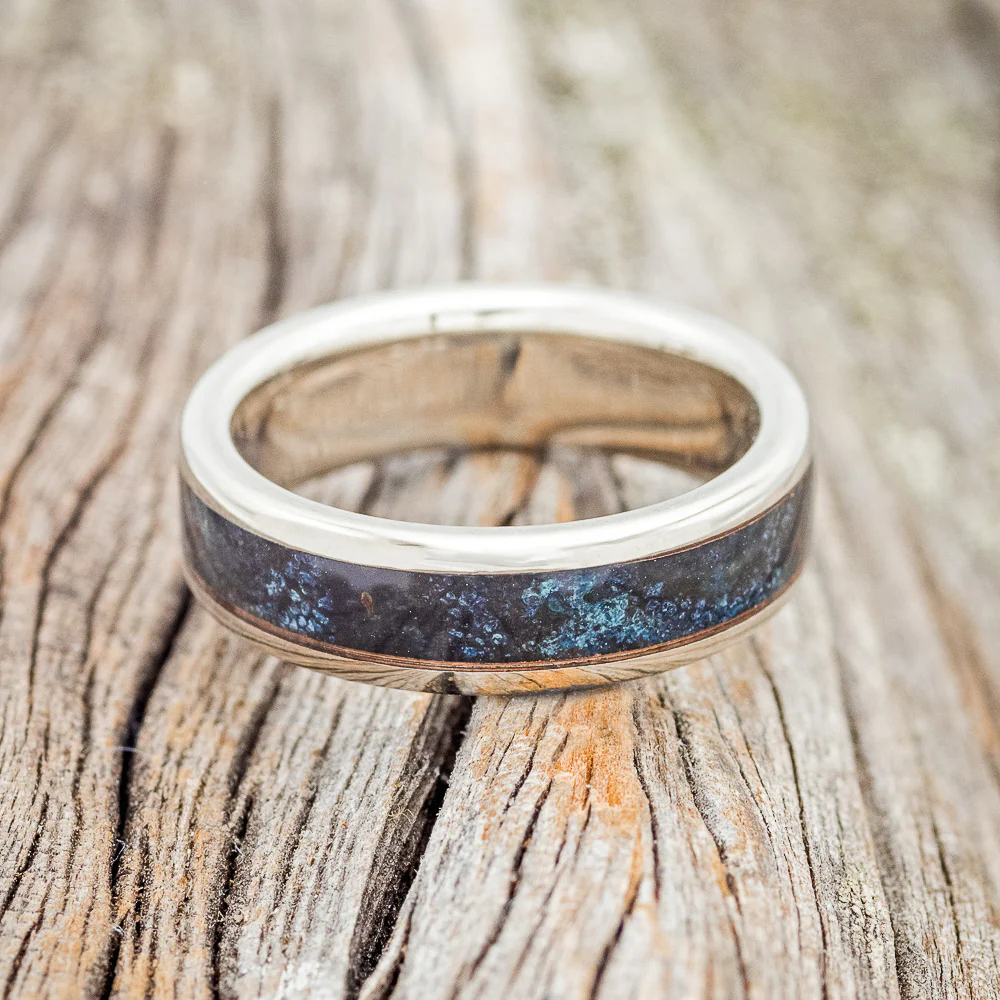 "RAINIER" - PATINA COPPER WEDDING BAND - Image 6