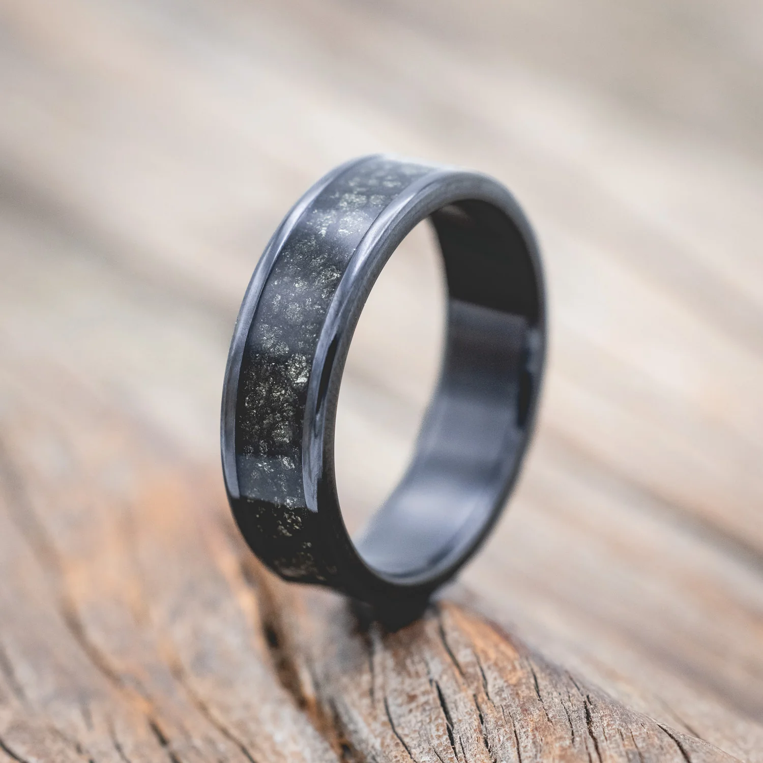 "RAINIER" - PYRITE WEDDING RING - Image 4