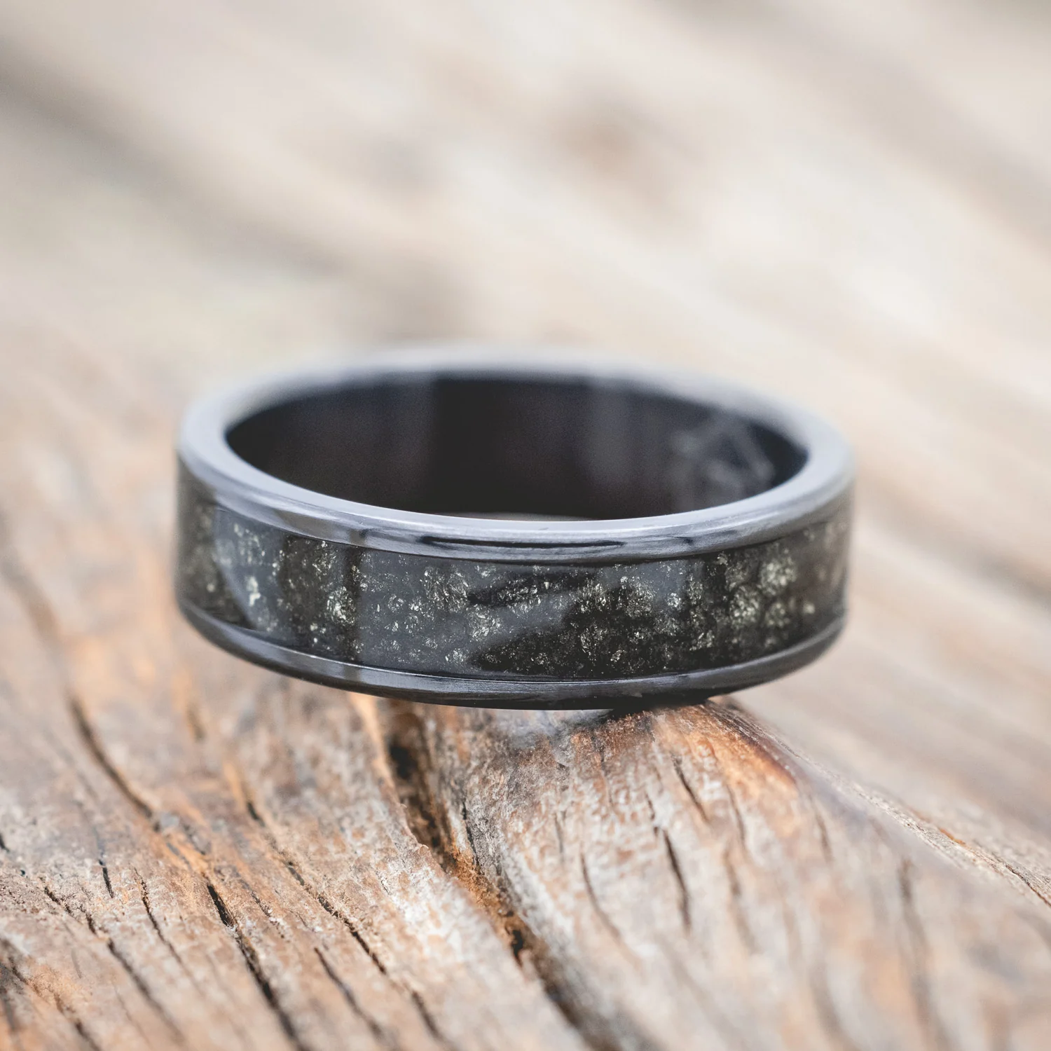 "RAINIER" - PYRITE WEDDING RING - Image 6
