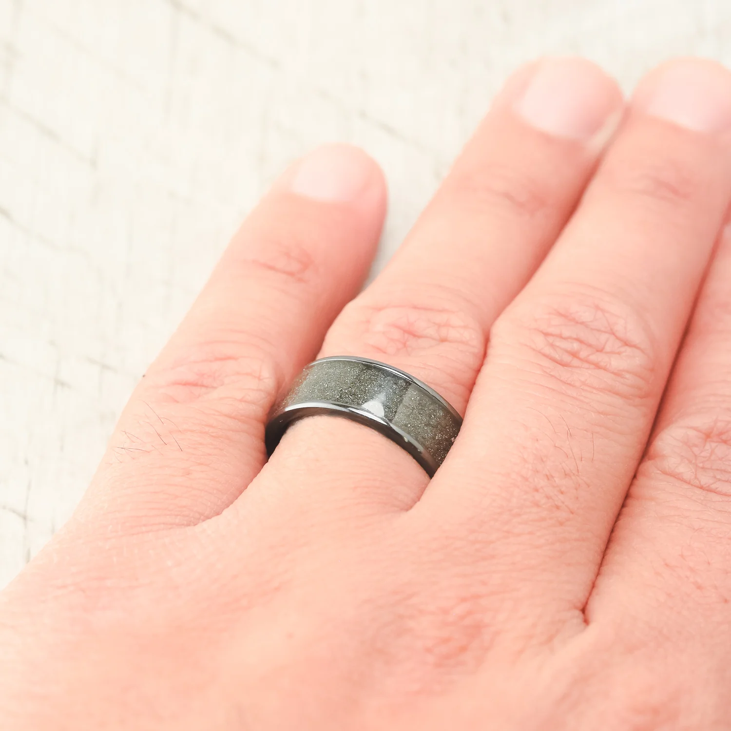 "RAINIER" - PYRITE WEDDING RING - Image 17