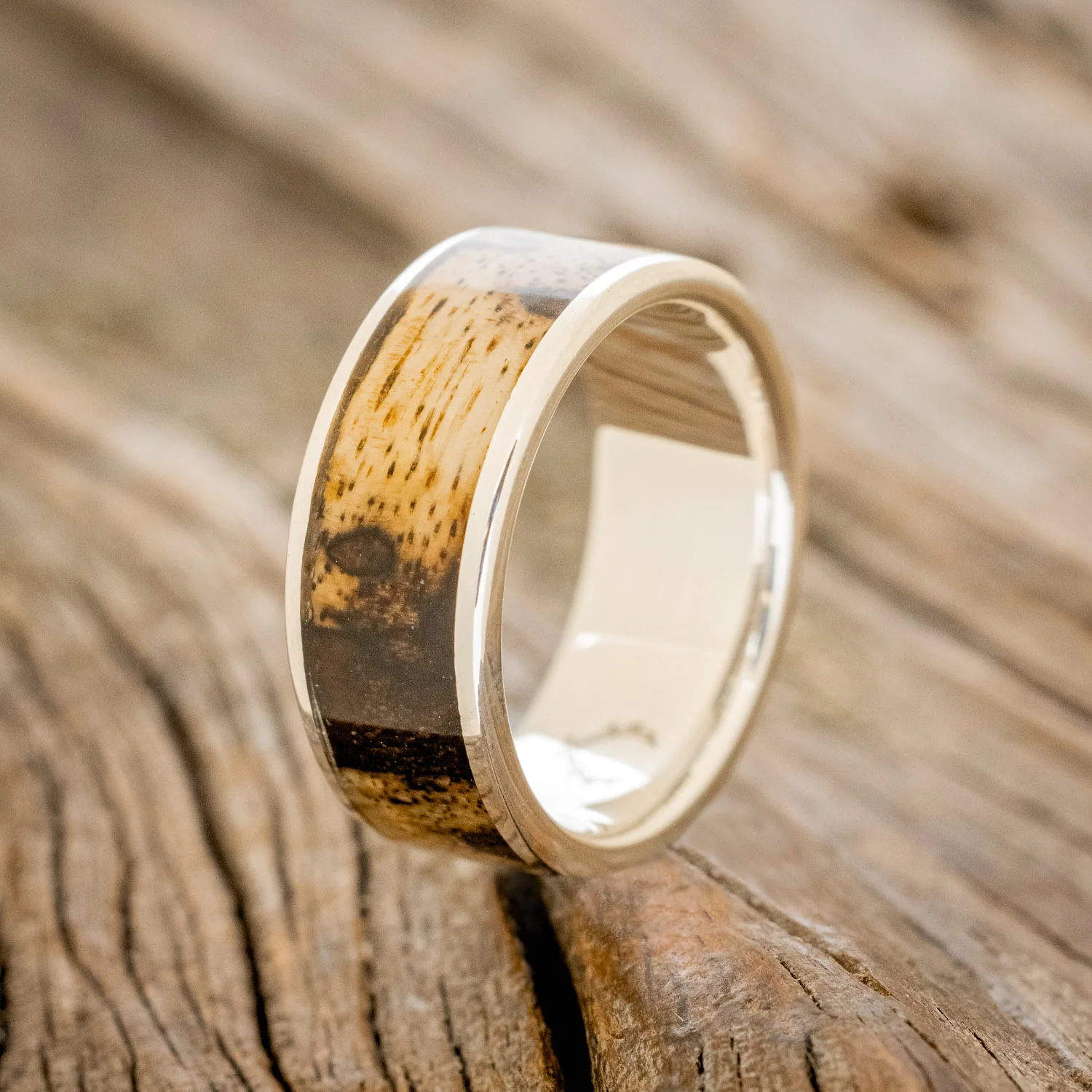 "RAINIER" - SPALTED MAPLE WEDDING BAND - Image 10
