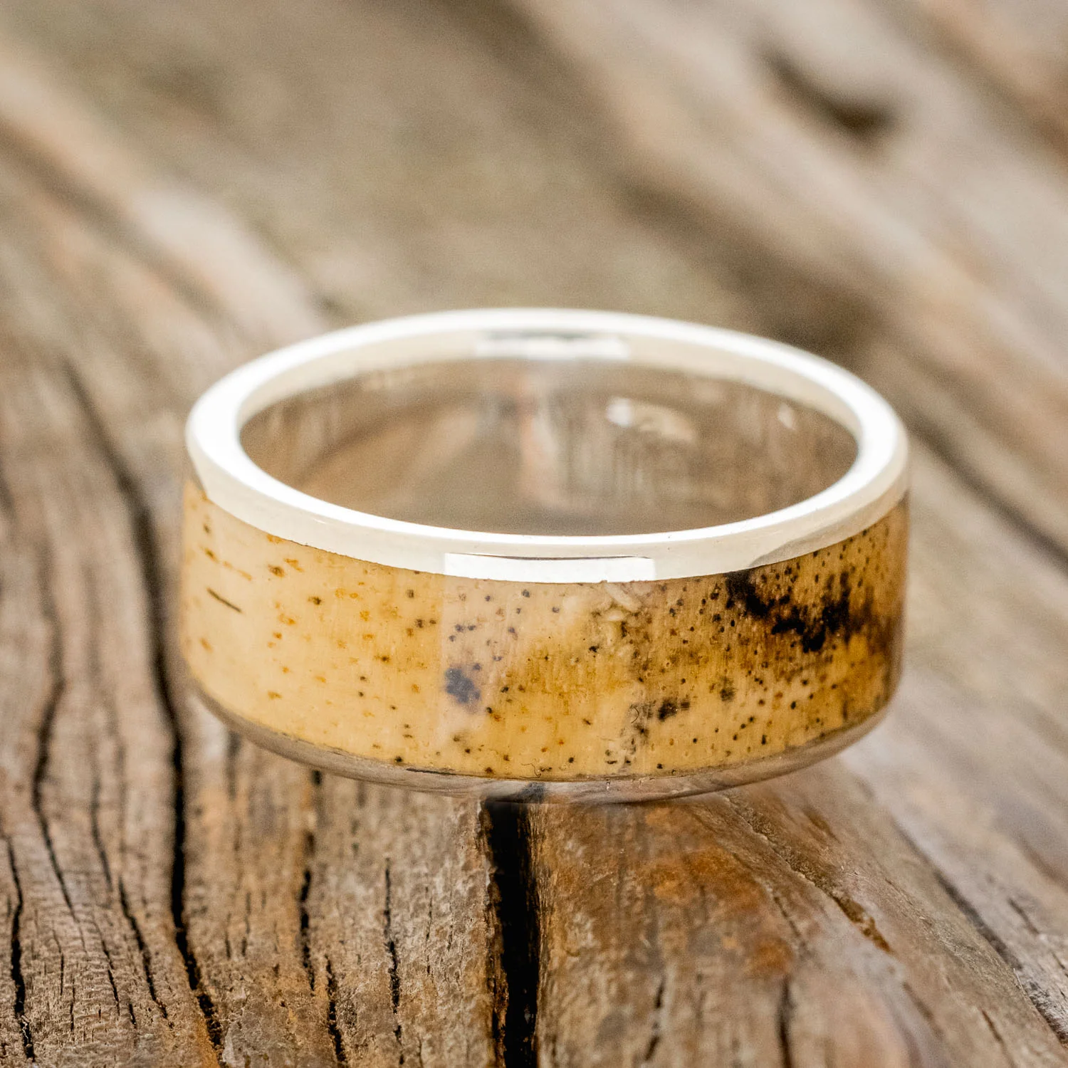 "RAINIER" - SPALTED MAPLE WEDDING BAND - Image 11