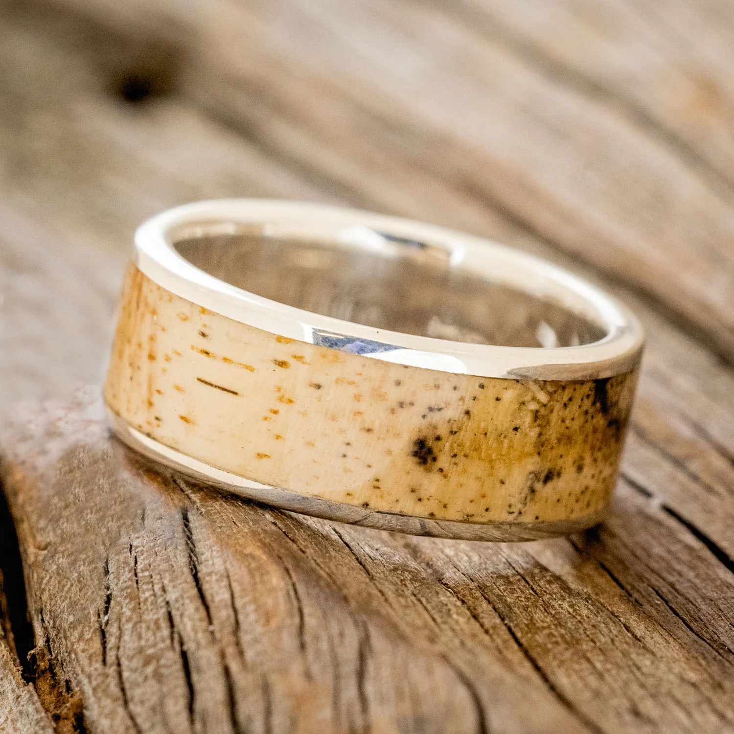"RAINIER" - SPALTED MAPLE WEDDING BAND - Image 12