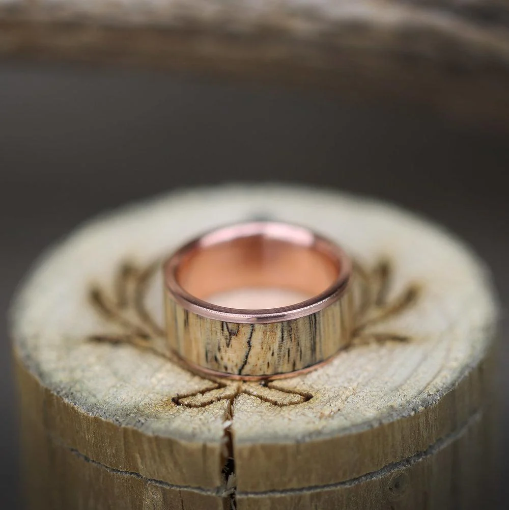 "RAINIER" - SPALTED MAPLE WEDDING BAND - Image 13