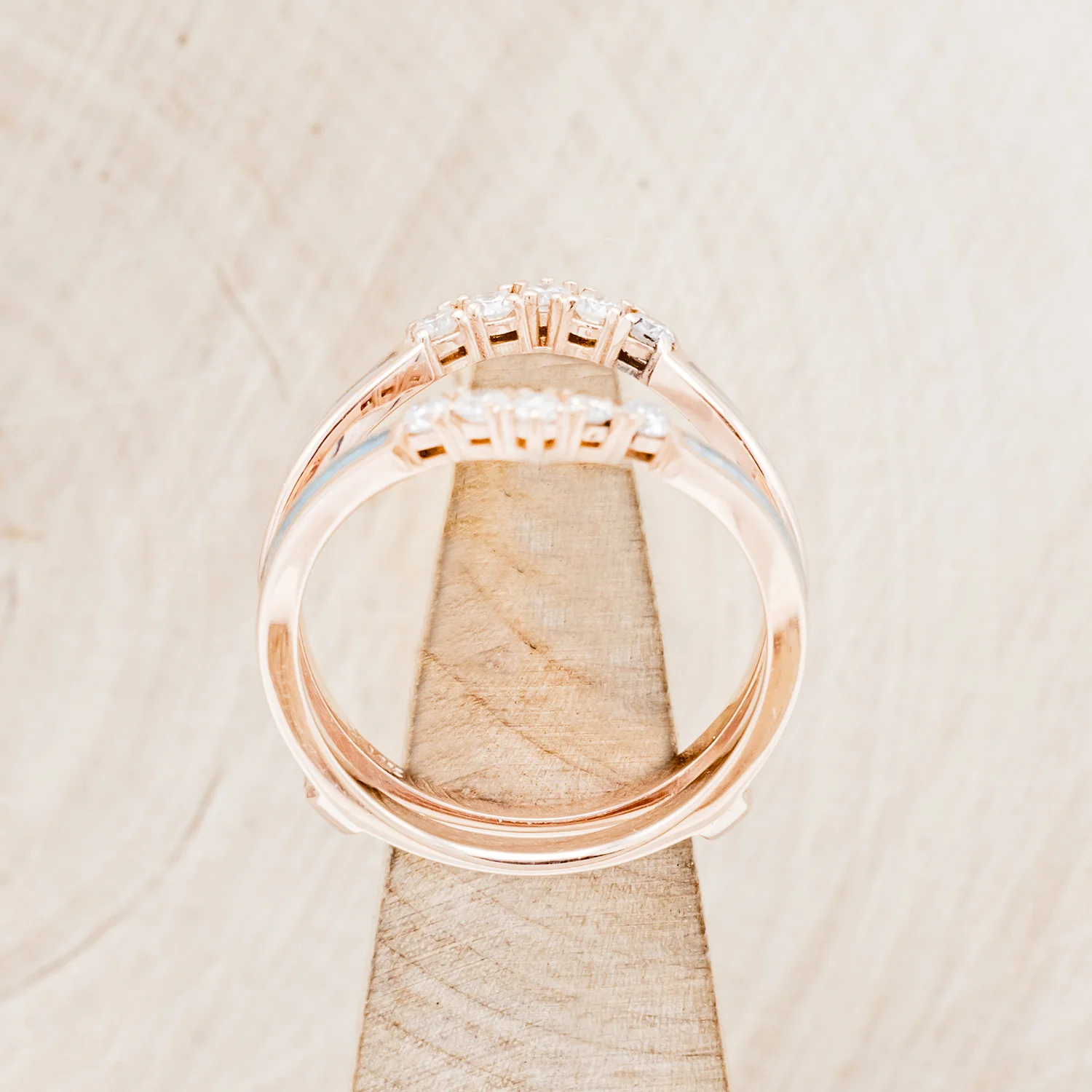 "RAYA" RING GUARD - CRUSHED TURQUOISE RING GUARD WITH DIAMOND ACCENTS - Image 11