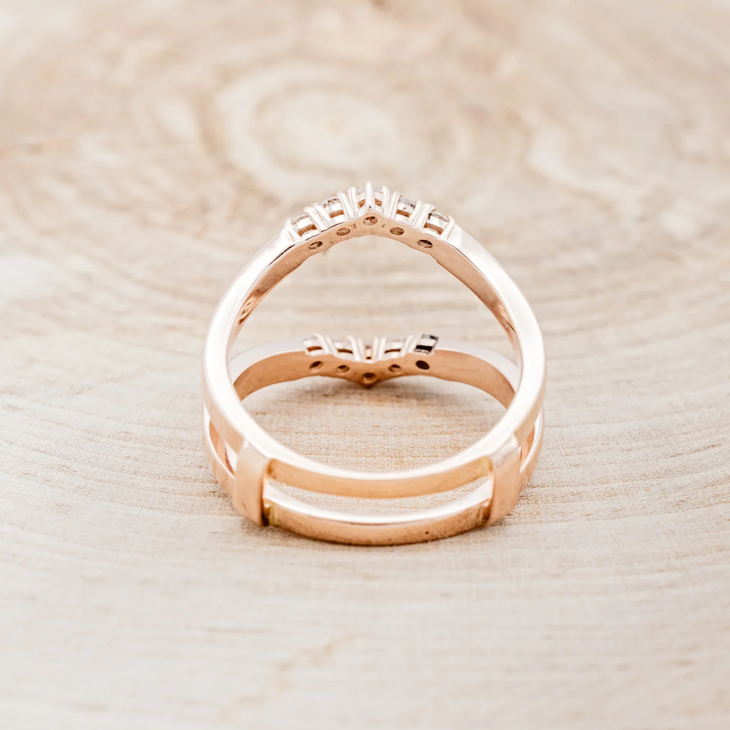 "RAYA" RING GUARD - CRUSHED TURQUOISE RING GUARD WITH DIAMOND ACCENTS - Image 12