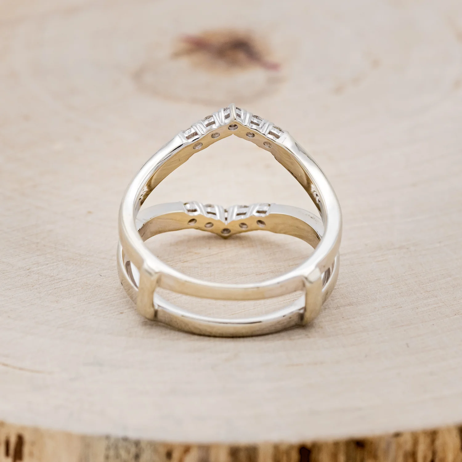 "RAYA" RING GUARD - CRUSHED TURQUOISE RING GUARD WITH DIAMOND ACCENTS - Image 6