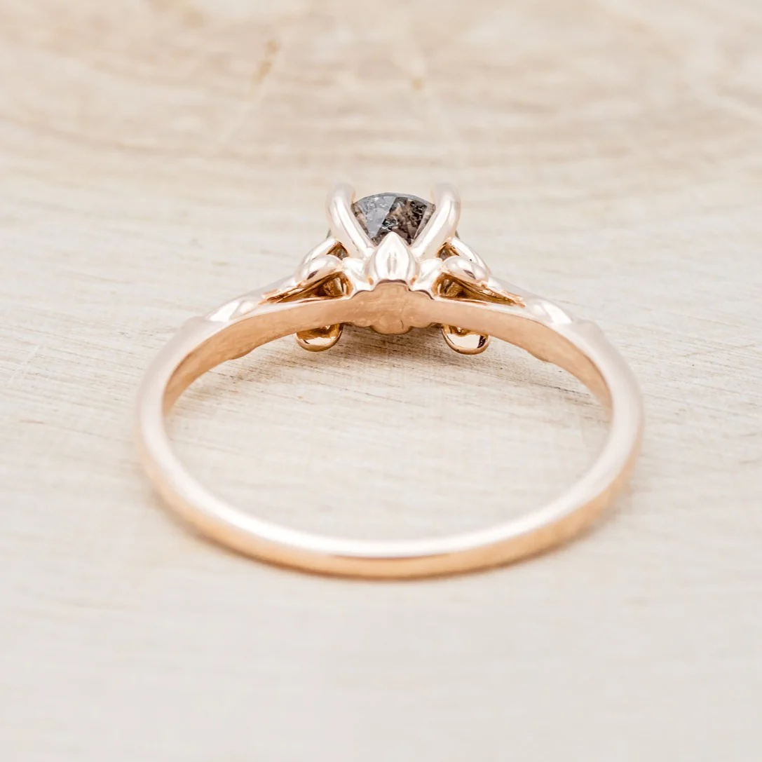 "ROSEMARY" - ENGAGEMENT RING WITH DIAMOND STACKING BAND - MOUNTING ONLY - SELECT YOUR OWN STONE - Image 16