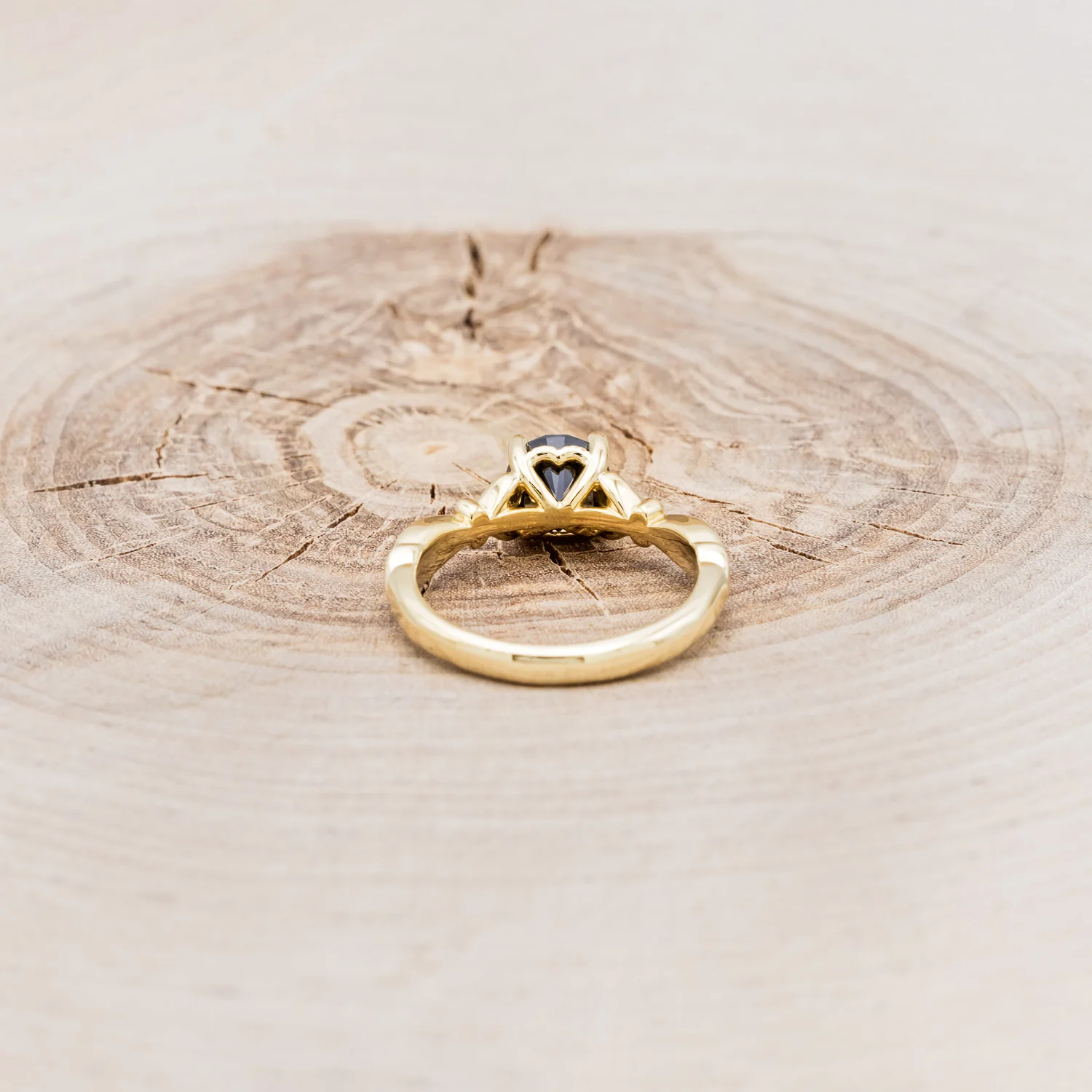 "VIVIANA" - ROUND CUT CENTER STONE ENGAGEMENT RING WITH DIAMOND ACCENTS - Image 11