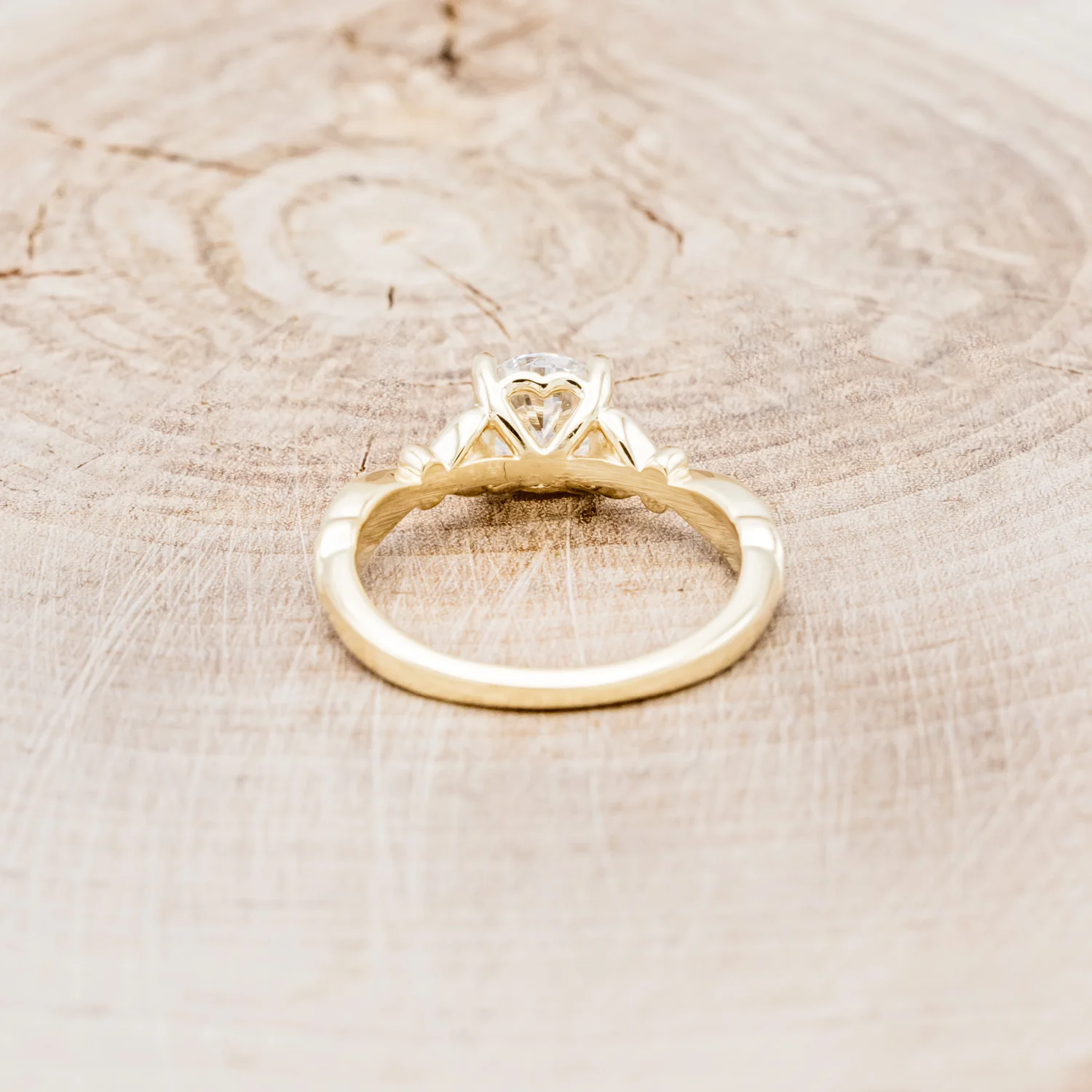 "VIVIANA" - ROUND CUT CENTER STONE ENGAGEMENT RING WITH DIAMOND ACCENTS - Image 6