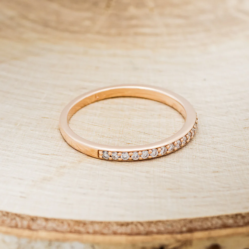 "STELLA" - DIAMOND STACKING WEDDING BAND - Image 3