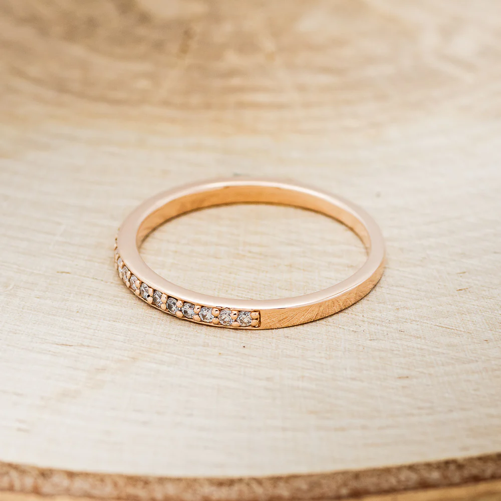 "STELLA" - DIAMOND STACKING WEDDING BAND - Image 4