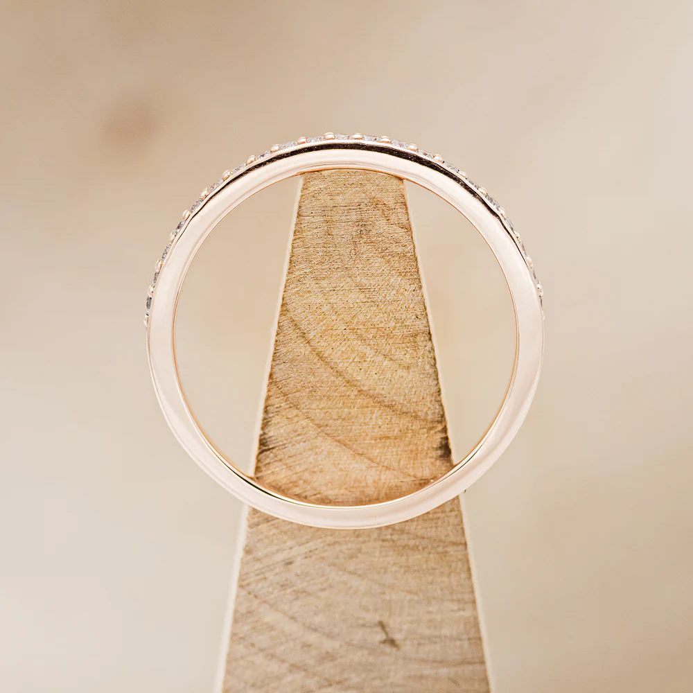 "STELLA" - DIAMOND STACKING WEDDING BAND - Image 5