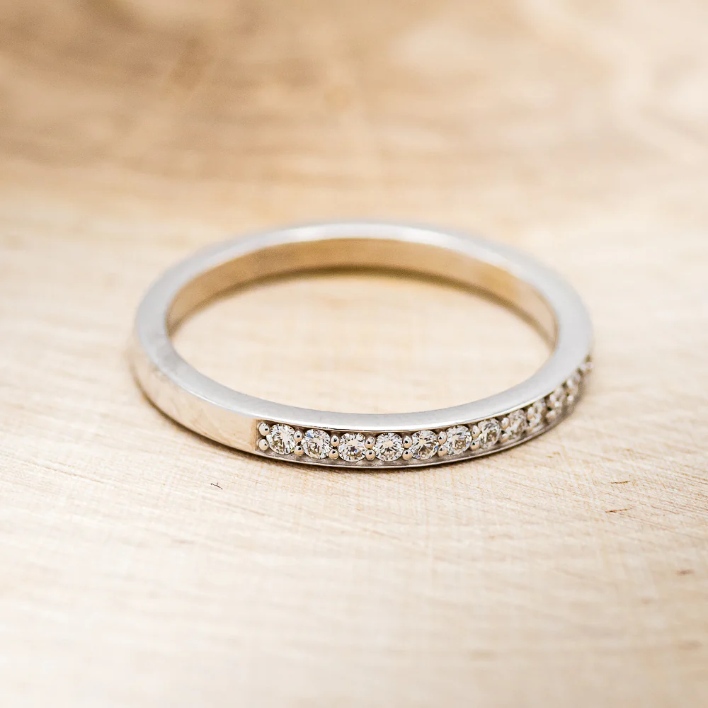 "STELLA" - DIAMOND STACKING WEDDING BAND - Image 8