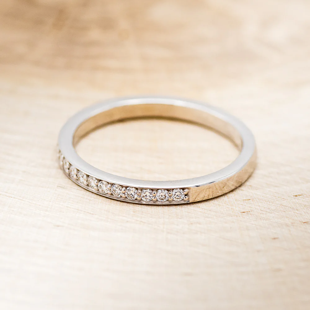 "STELLA" - DIAMOND STACKING WEDDING BAND - Image 9