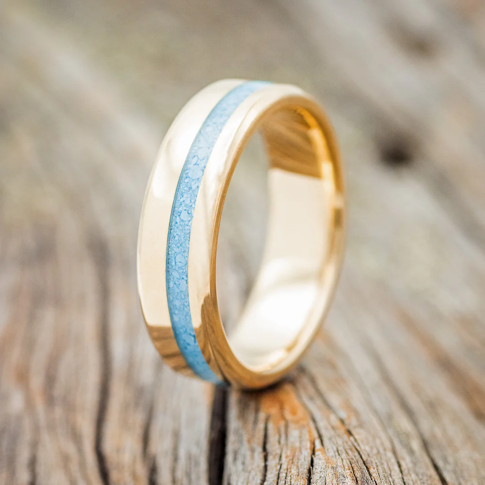 "VERTIGO" - TURQUOISE WEDDING RING - Image 10