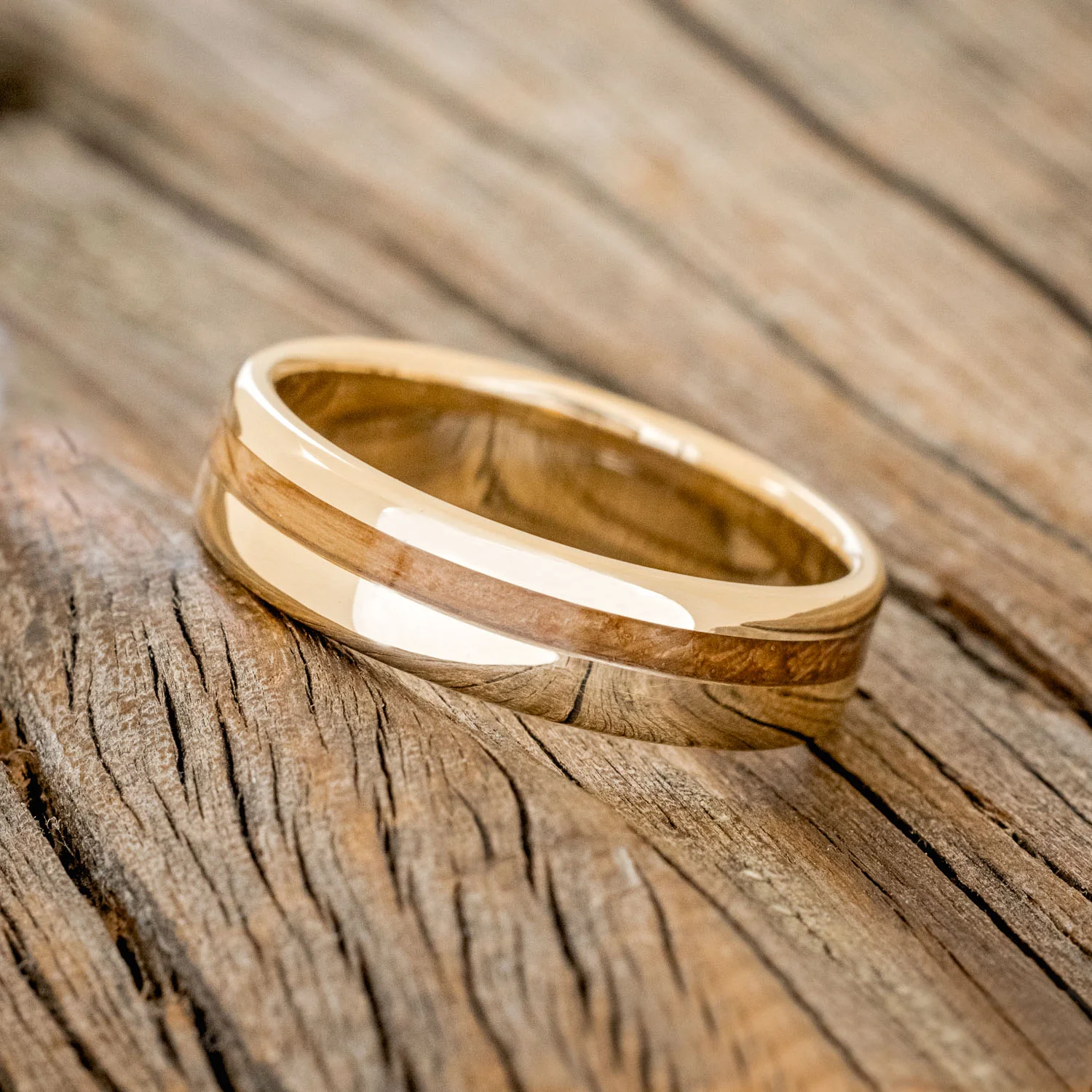 "VERTIGO" - WHISKEY BARREL OAK WEDDING BAND - Image 14