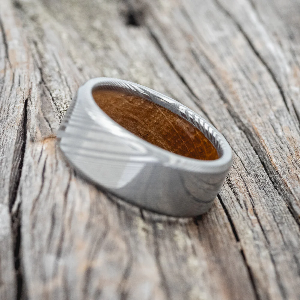 WHISKEY BARREL LINED WEDDING BAND - Image 10