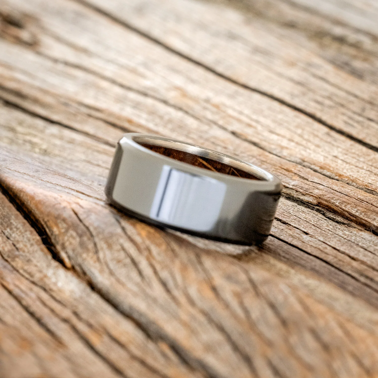 WHISKEY BARREL LINED WEDDING BAND - Image 15