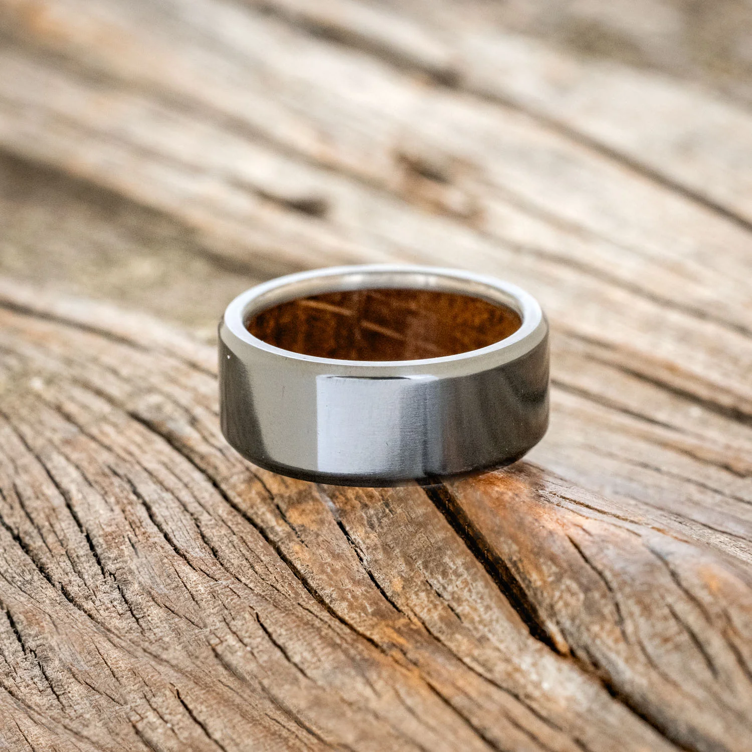 WHISKEY BARREL LINED WEDDING BAND - Image 16