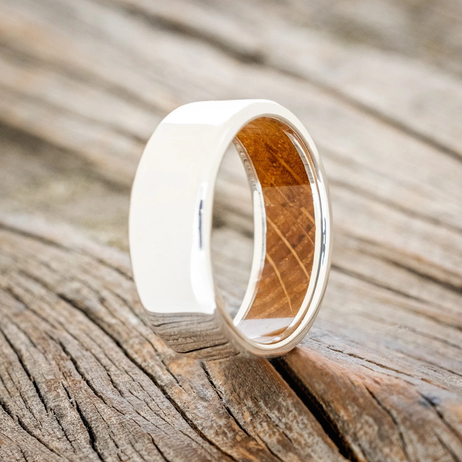 WHISKEY BARREL LINED WEDDING BAND - Image 23
