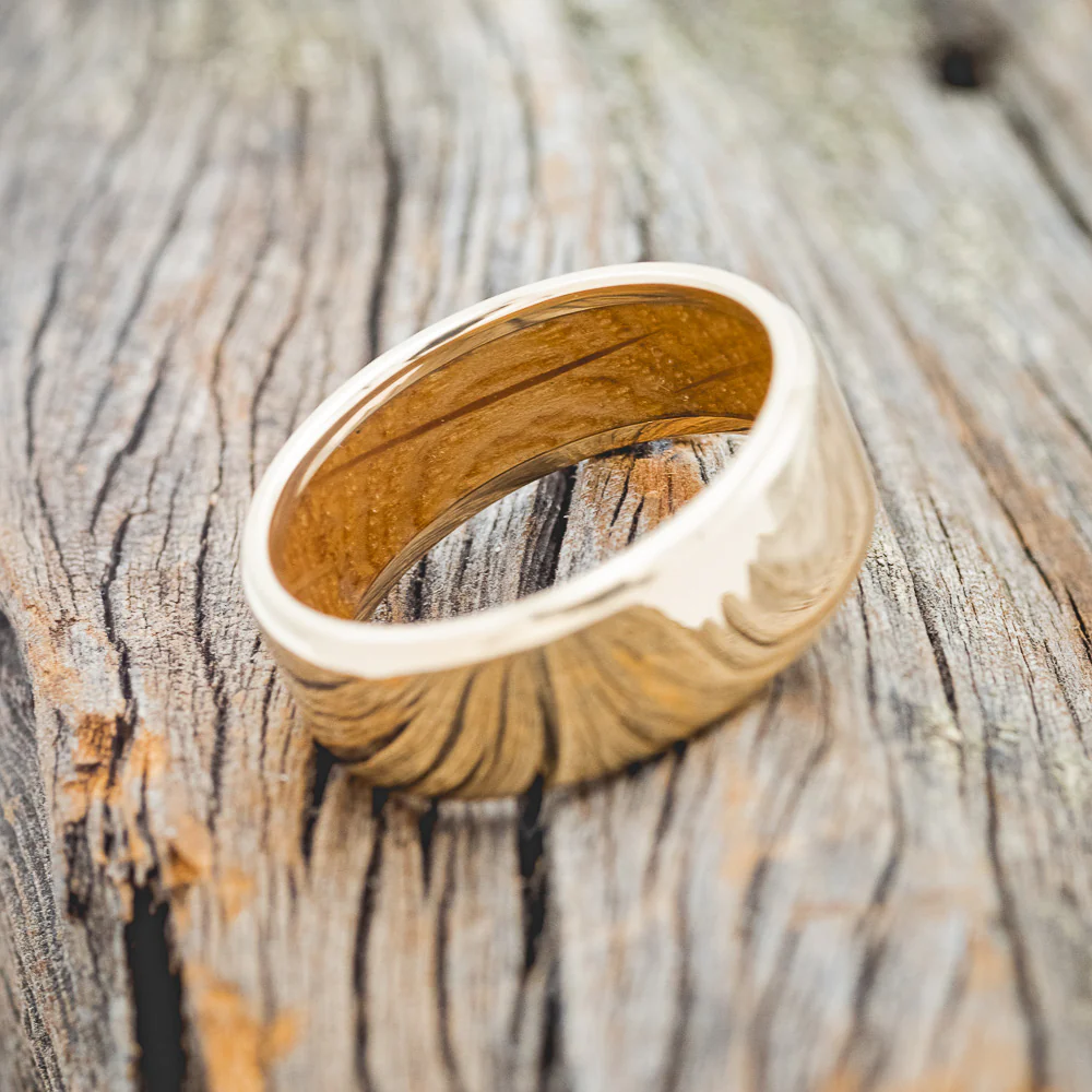 WHISKEY BARREL LINED WEDDING BAND - Image 31