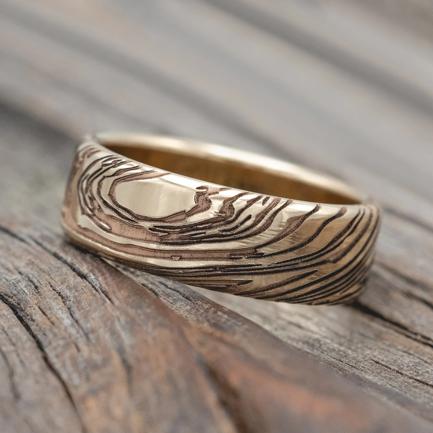 WOODGRAIN PATTERN WEDDING BAND - Image 12