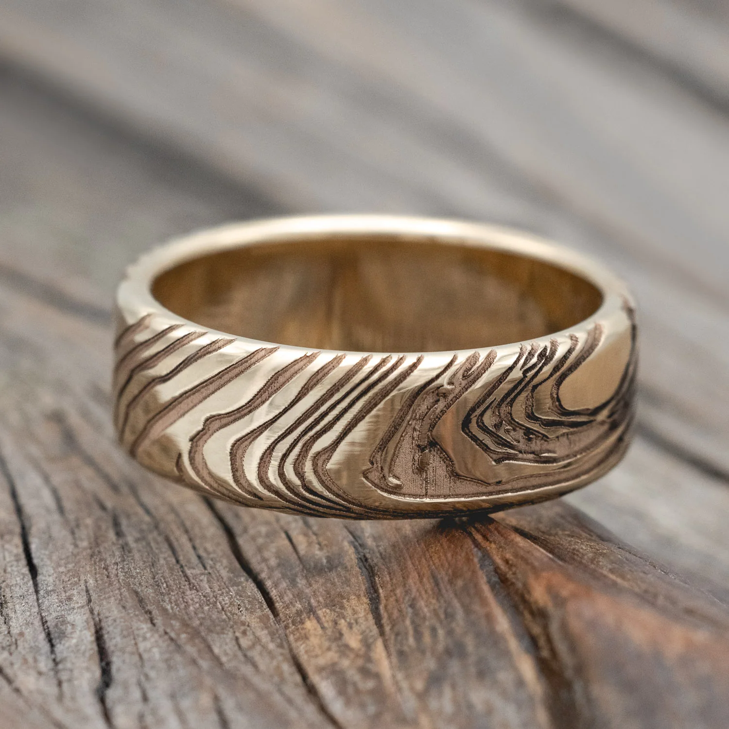 WOODGRAIN PATTERN WEDDING BAND - Image 13
